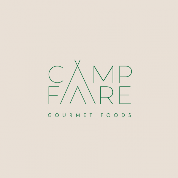 Camping meal gourmet line logo