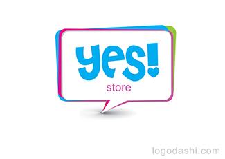 yes商店logo標(biāo)志logo設(shè)計，品牌vi設(shè)計