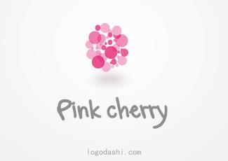粉紅色的櫻花標(biāo)志logo設(shè)計(jì)，品牌vi設(shè)計(jì)