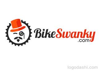 BikeSwanky網(wǎng)站標志標志logo設(shè)計，品牌vi設(shè)計