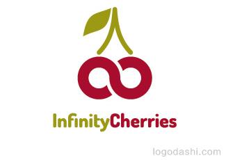 無窮大櫻桃標志logo設計，品牌vi設計