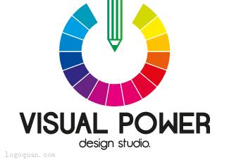 可視化電力logo標志logo設計，品牌vi設計