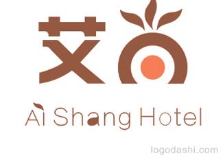 艾尚旅館標志logo設(shè)計，品牌vi設(shè)計