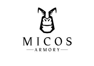 MICOS軍械庫(kù)標(biāo)志logo設(shè)計(jì)，品牌vi設(shè)計(jì)