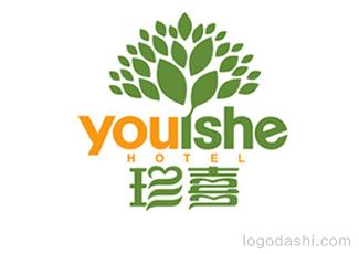 珍喜家庭快捷酒店標(biāo)志logo設(shè)計(jì)，品牌vi設(shè)計(jì)