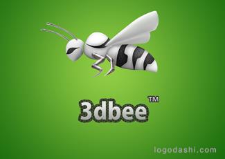 3dbee商標(biāo)標(biāo)志logo設(shè)計，品牌vi設(shè)計