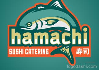 Hamachi壽司店商標(biāo)標(biāo)志logo設(shè)計，品牌vi設(shè)計