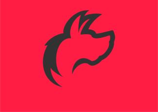 獵犬剪影標(biāo)志logo設(shè)計，品牌vi設(shè)計