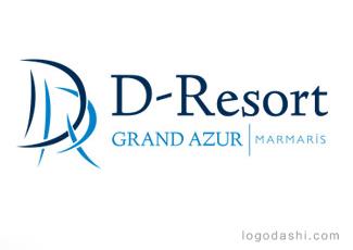 D-Resort酒店標(biāo)志標(biāo)志logo設(shè)計(jì)，品牌vi設(shè)計(jì)