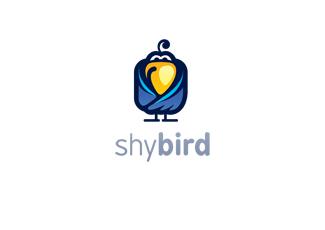 害羞的小鳥標志logo設(shè)計，品牌vi設(shè)計