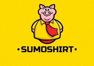 Sumoshirt豬logo標(biāo)志logo設(shè)計，品牌vi設(shè)計