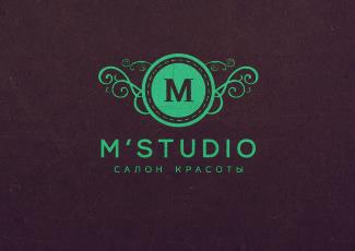 MStudio美容店標(biāo)志logo設(shè)計(jì)，品牌vi設(shè)計(jì)