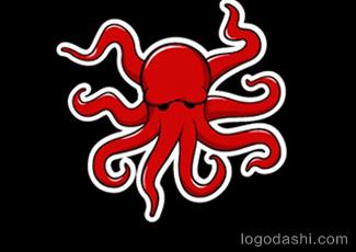 章魚卡通標(biāo)志標(biāo)志logo設(shè)計(jì)，品牌vi設(shè)計(jì)