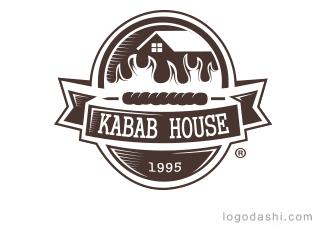 Kabab連鎖餐廳標(biāo)志logo設(shè)計，品牌vi設(shè)計