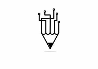 電子筆logo標(biāo)志logo設(shè)計(jì)，品牌vi設(shè)計(jì)