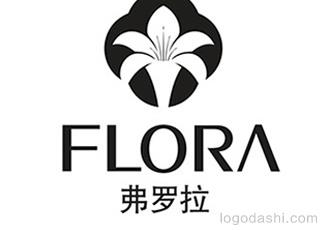 弗羅拉花卉美容學(xué)標(biāo)志logo設(shè)計(jì)，品牌vi設(shè)計(jì)