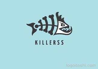 殺手魚標(biāo)志logo設(shè)計(jì)，品牌vi設(shè)計(jì)
