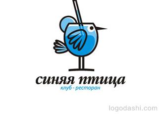 知更鳥Bluebird飲料標志標志logo設計，品牌vi設計