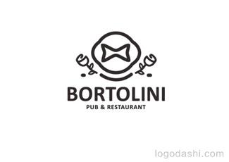 Bortolini餐廳標(biāo)志logo設(shè)計(jì)，品牌vi設(shè)計(jì)