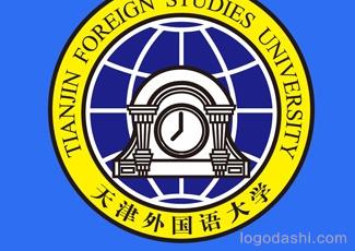 天津外國語大學(xué)?；諛?biāo)志圖片含義標(biāo)志logo設(shè)計，品牌vi設(shè)計