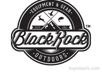 BlackRqck商店標(biāo)志logo設(shè)計(jì)，品牌vi設(shè)計(jì)