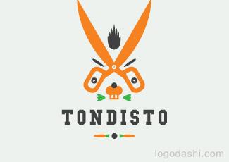 TONDISTO寵物美容店標(biāo)志logo設(shè)計，品牌vi設(shè)計