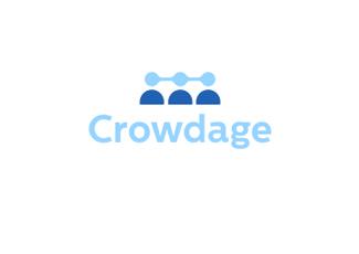 Crowdage標志logo設計，品牌vi設計