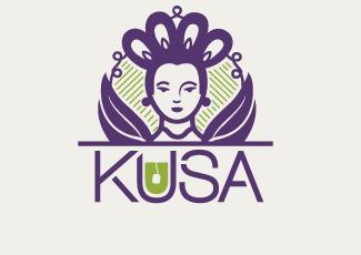 KUSA茶葉商店標(biāo)志logo設(shè)計(jì)，品牌vi設(shè)計(jì)