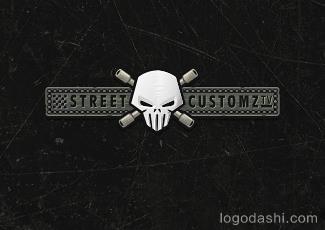 StreetCustomz車手在線社區(qū)標(biāo)識(shí)標(biāo)志logo設(shè)計(jì)，品牌vi設(shè)計(jì)