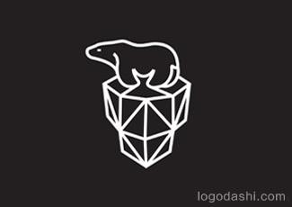 孤獨的北極熊標(biāo)志logo設(shè)計，品牌vi設(shè)計