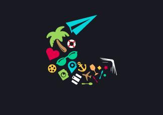 旅游度假logo標(biāo)志logo設(shè)計(jì)，品牌vi設(shè)計(jì)
