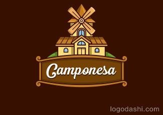 Camponesa餐廳logo標(biāo)志logo設(shè)計，品牌vi設(shè)計