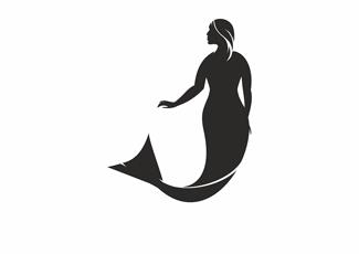 美人魚logo標志logo設計，品牌vi設計