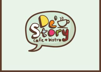De\'Story咖啡館標(biāo)志logo設(shè)計(jì)，品牌vi設(shè)計(jì)