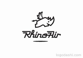 飛翔的犀牛標志logo設計，品牌vi設計