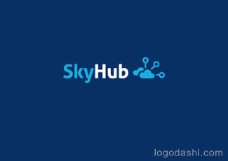 SkyHub標(biāo)識(shí)標(biāo)志logo設(shè)計(jì)，品牌vi設(shè)計(jì)