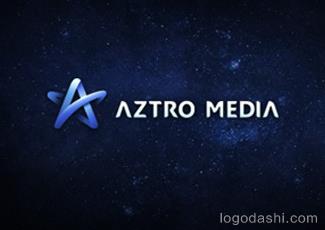 Aztro媒體標志logo設(shè)計，品牌vi設(shè)計