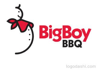 大男孩燒烤餐廳logo標(biāo)志logo設(shè)計(jì)，品牌vi設(shè)計(jì)