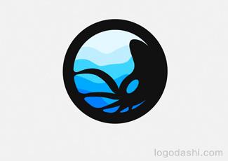 烏賊logo標(biāo)志logo設(shè)計(jì)，品牌vi設(shè)計(jì)