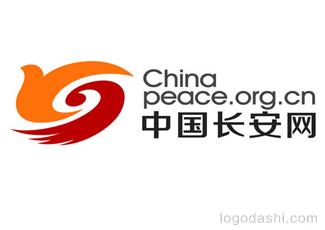 中國長安網(wǎng)logo標志logo設計，品牌vi設計