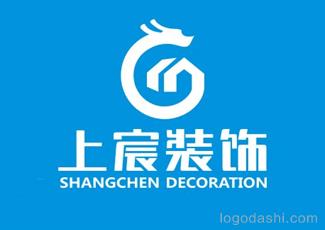 上宸裝飾商標(biāo)標(biāo)志logo設(shè)計(jì)，品牌vi設(shè)計(jì)