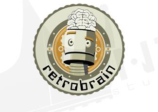 Retrobrain標(biāo)志logo設(shè)計(jì)，品牌vi設(shè)計(jì)