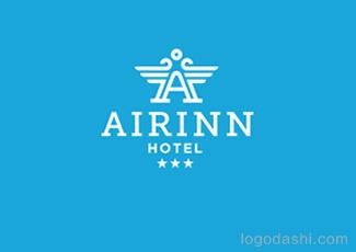 Airinn酒店標(biāo)志標(biāo)志logo設(shè)計(jì)，品牌vi設(shè)計(jì)