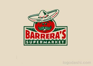 Barreras超市標志標志logo設(shè)計，品牌vi設(shè)計
