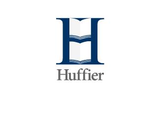 Huffier圖書館標志logo設(shè)計，品牌vi設(shè)計