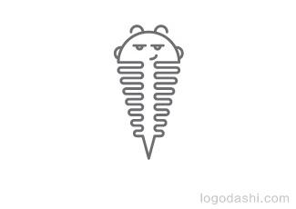 魚(yú)骨繞線器logo標(biāo)志logo設(shè)計(jì)，品牌vi設(shè)計(jì)