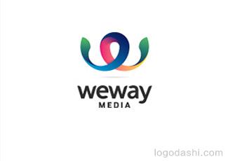 Weway媒體標志logo設計，品牌vi設計