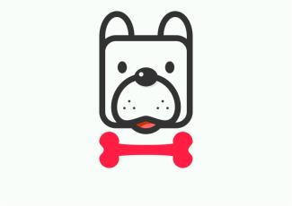寵物狗頭像標(biāo)志logo設(shè)計(jì)，品牌vi設(shè)計(jì)