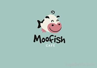 moofish咖啡廳標(biāo)志標(biāo)志logo設(shè)計，品牌vi設(shè)計