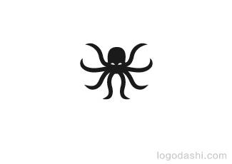 章魚圖標標志logo設(shè)計，品牌vi設(shè)計